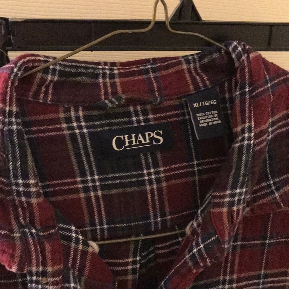 Mens Chaps Plaid Sz XL long sleeve
